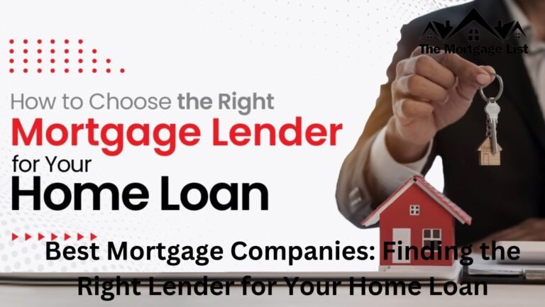 Best Mortgage Companies: Finding the Right Lender for Your Home Loan